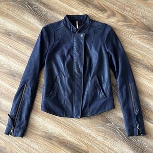Free People Vegan Leather Moto Jacket